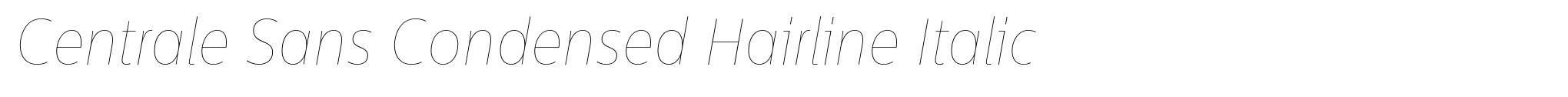 Centrale Sans Condensed Hairline Italic image
